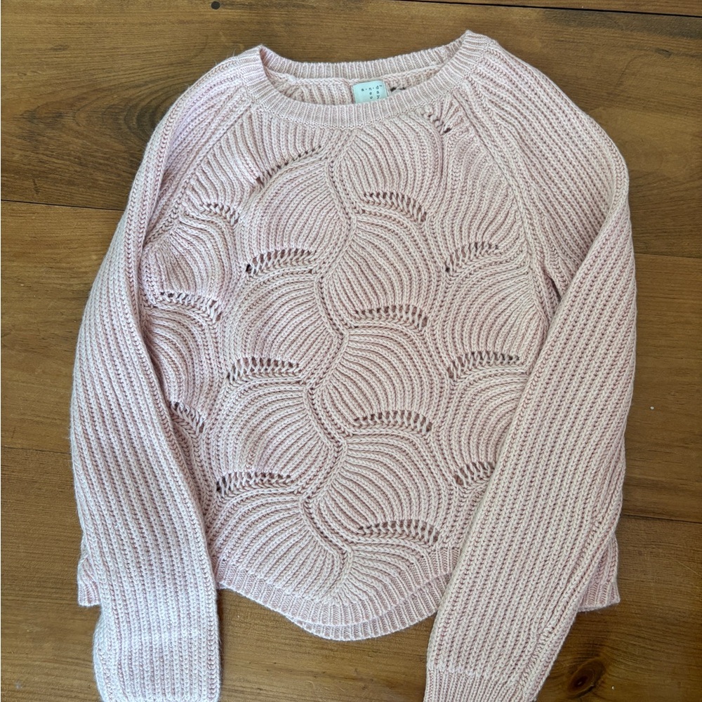 A New Day Soft Pink Crew Neck Sweater